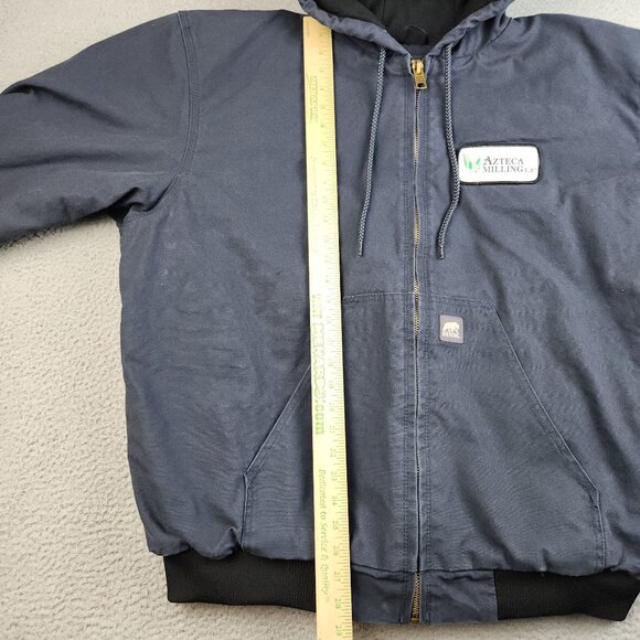 BERNE Canvas Jacket Men's 2XL Regular Quilt Lined Workwear Barn Hooded Azteca - Picture 6 of 15